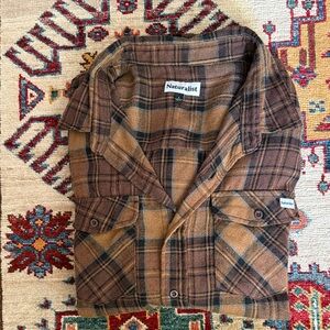 Men's Brown Plaid Shirt